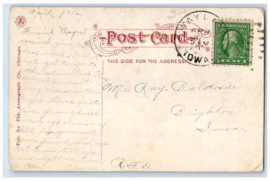 1915 Scene Along Iowa River Country Club Iowa City Iowa Vintage Antique Postcard