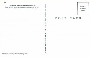 Eastern airlines lockheed L-1011 landing plane aircraft aviation Postcard