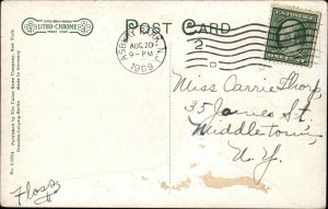 Red Bank NJ Rumson Road c1910 Vintage Postcard 