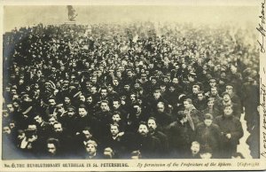 russia, The Revolutionary Outbreak in St. Petersburg (1905) RPPC Postcard (2)