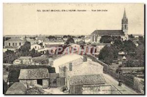 Old Postcard Saint Michel En L & # 39Herm Vue Generale