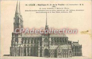 Postcard Old Lille Basilica N D Treille