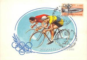 Cycling Olympic 1960 Stamp on front 