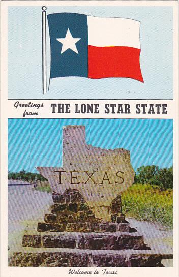 Texas Greetings From The Lone Star State Flag