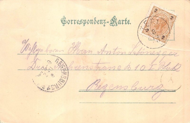 A200 Austria 1906 Stift Tepl School vintage postcard