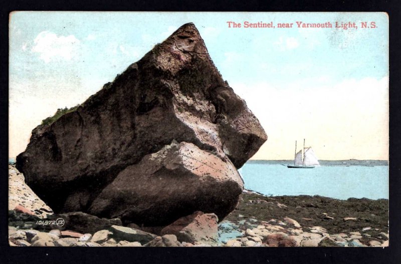 Nova Scotia The Sentinel near Yarmouth Light pm1907 Pub Valentine & Sons ~ Und/B