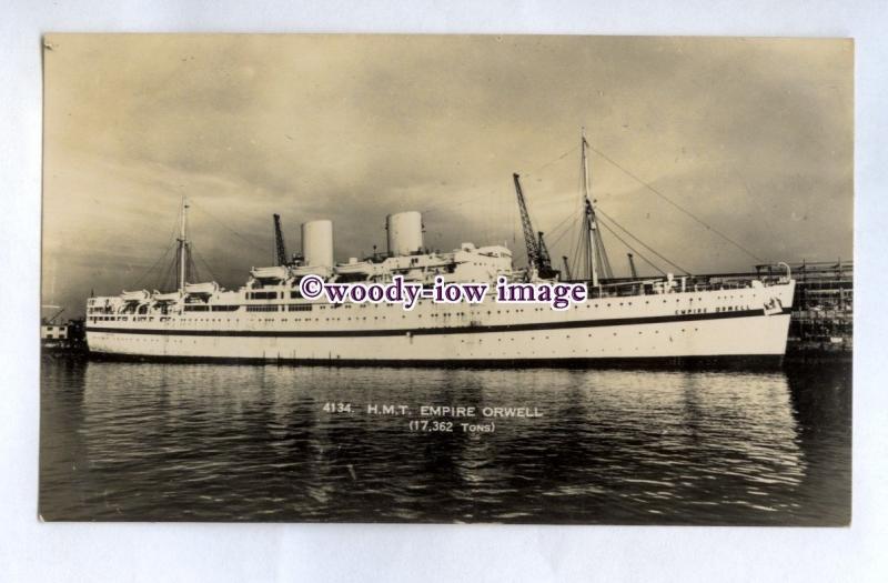 pf7177 - Troop Transport Liner - Empire Orwell , built 1929 ex Pretoria postcard