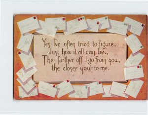 Postcard Friendship Greeting Card with Poem and Mail Art Print