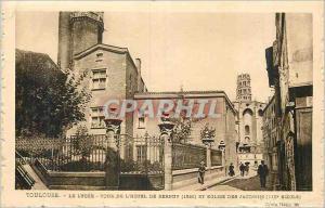 Postcard Old Toulouse Le Lycee Tower Hotel The Berndy And xiii century Church...