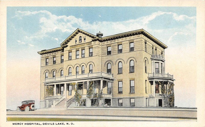 F94/ Devils Lake North Dakota Postcard c1910 Mercy Hospital