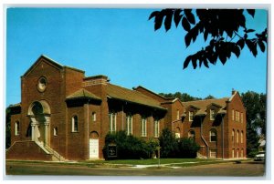 c1960s The First Methodist Church Sheridan Wyoming WY Unposted Trees Postcard