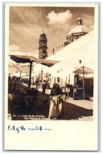 San Miguel De Allende Mexico Postcard Port of the Market c1930's RPPC Photo