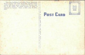 US Post Office Fort Worth Texas TX Flag Linen Postcard VTG UNP Unused Vintage 