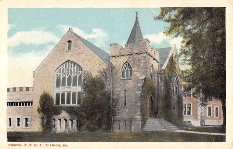 Clarion Pennsylvania Chapel Exterior Street View Antique Postcard K22411