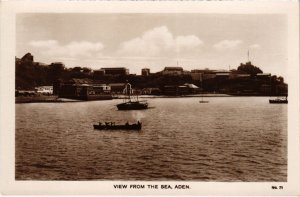 PC VIEW FROM THE SEA ADEN REAL PHOTO YEMEN (a31993)