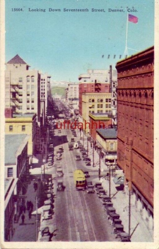 LOOKING DOWN SEVENTEENTH STREET, DENVER, CO 1940