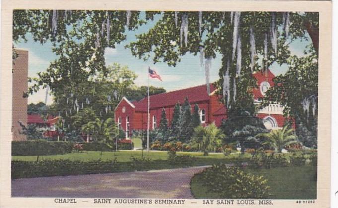 Mississippi Bay Saint Louis Chapel Saint Augustine's Seminary Curteich