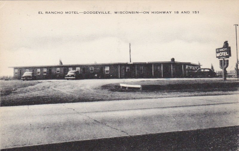 Wisconsin Dodgeville El Rancho Motel sk4581