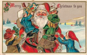Merry Christmas To You - Embossed Santa Claus - Toys And Kids - 03.98