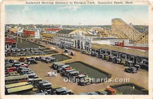 Boulevard showing Entrance to Paragon Park Nantasket Beach, MA, USA 1933 