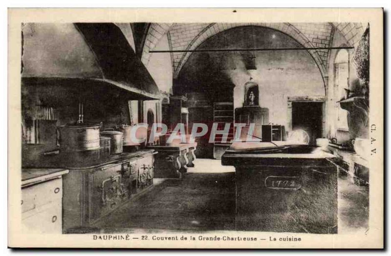 Dauphine Postcard Old Convent of the Grande Chartreuse Kitchen