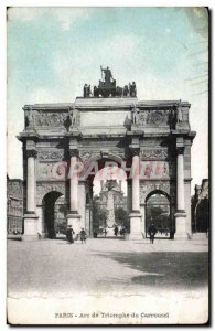 Old Postcard Paris Arc du Carrousel triumph