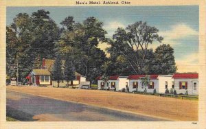 Morr's Motel Ashland Ohio 1948 linen postcard