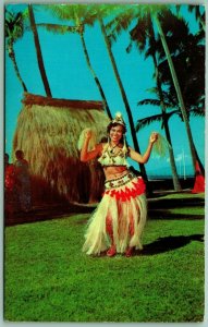 Tahitian Dancer Hawaii HI UNP Chrome Postcard F7