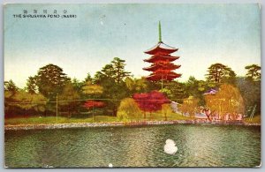 JAPAN The Sarusawa Pond Narr c1910 Postcard