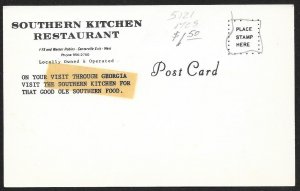 Howdy Southern Kitchen Restaurant Georgia Unused c1950s