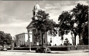 Lexington Missouri  Layafette County Courthouse RPPC Old Car Postcard V17