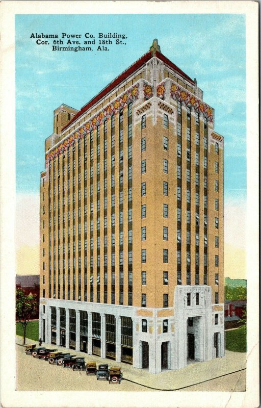 Postcard AL Birmingham Alabama Power Company Building 1920s L14