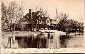 Postcard MA Winchester - Boat Club House