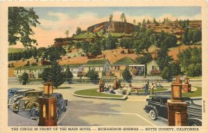 1950s Butte County California Circle Main Hotel autos occupation Postcard 26-210