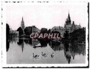 Modern Postcard Brugge Bruges Het Minnewater Lake d & # 39Amour