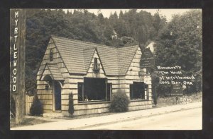 RPPC COOS BAY OREGON THE HOUSE OF MYRTLEWOOD VINTAGE REAL PHOTO POSTCARD