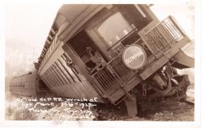 TRAIN WRECK AT CYR, MONTANA, 1927.