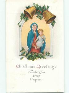 Pre-Linen Christmas nativity MARY HOLDING BABY JESUS AB5223