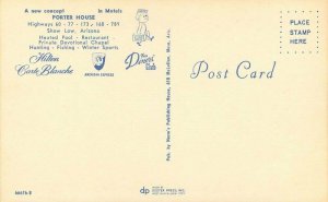 Show Low Arizona Porter House roadside Night autos Norm's Postcard 21-11973