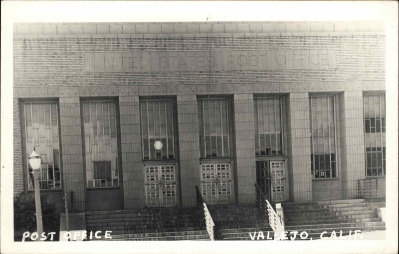 Vallejo California CA Post Office Real Photo RPPC Vintage Postcard