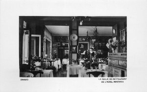 Postcard RPPC 1930s France Pinard La Salle Restaurant Interior 23-11524