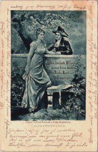 Romantic Couple Lieresfrühling Vintage Postcard C115