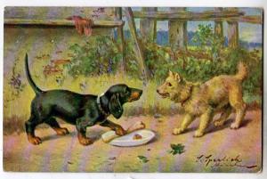 Dogs, Artist Signed