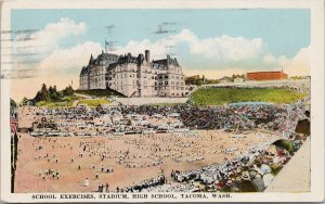 Tacoma WA School Exercises Stadium High School c1922 Postcard G84