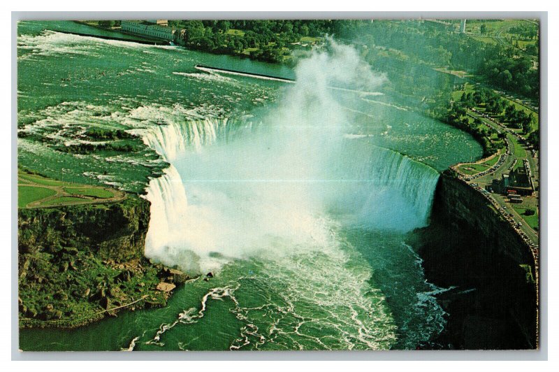 Aerial View Horseshoe Falls Niagara Falls Canada Vintage Standard View Postcard 