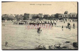 Old Postcard Dinard The Beach Maree Montante