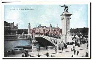 Old Postcard Paris Pont Alexandre III