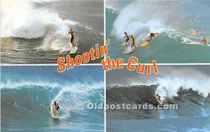 Shootin' The Curl California, CA, USA Surfing Sample Stamp on back 