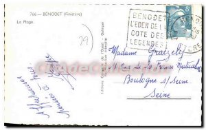 Postcard Old Benodet Finistere The Beach