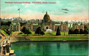 1911 Postcard Victoria British Columbia Canada Provincial Parliament Buildings